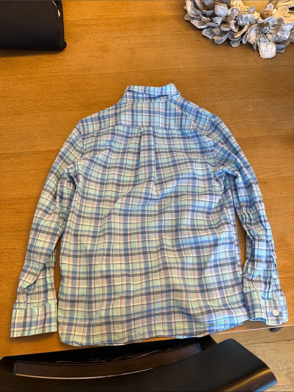 Vineyard Vines Blue and White Plaid Button-Down Shirt